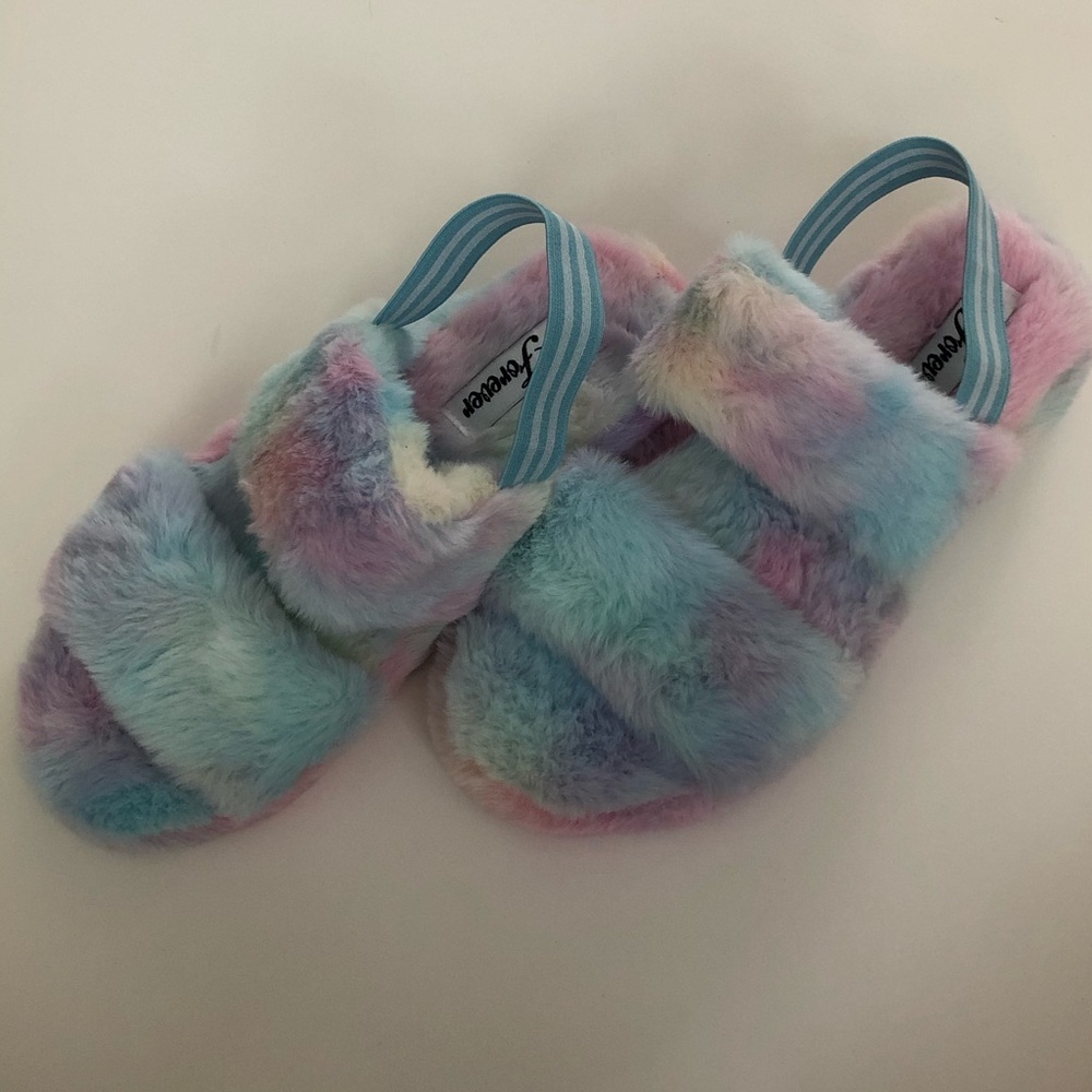NEW Sandals PLATFORM FUR size 9